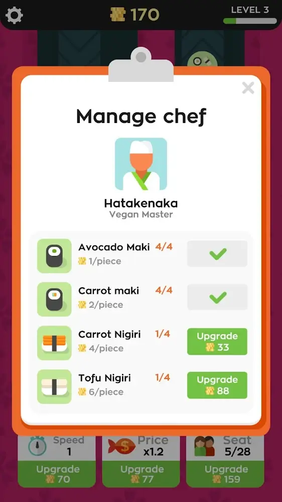 Sushi Bar Idle MOD APK v2.7.22 (Unlimited Coins)