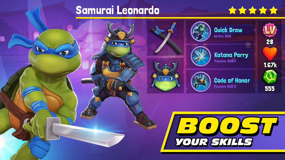 TMNT: Mutant Madness v1.49.4 MOD APK (Unlimited Skills)