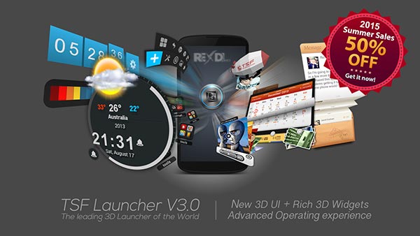 TSF Launcher 3D Shell 3.8.4 Prime Apk for Android + Themes