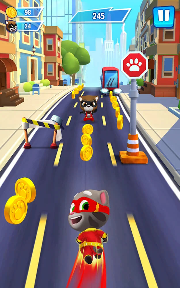 Talking Tom Hero Dash v4.8.0.6539 MOD APK (Unlimited Money)