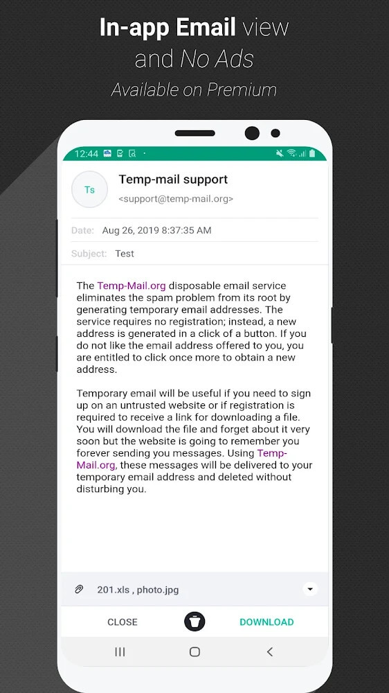 Temp Mail v3.46 APK + MOD (AdFree)