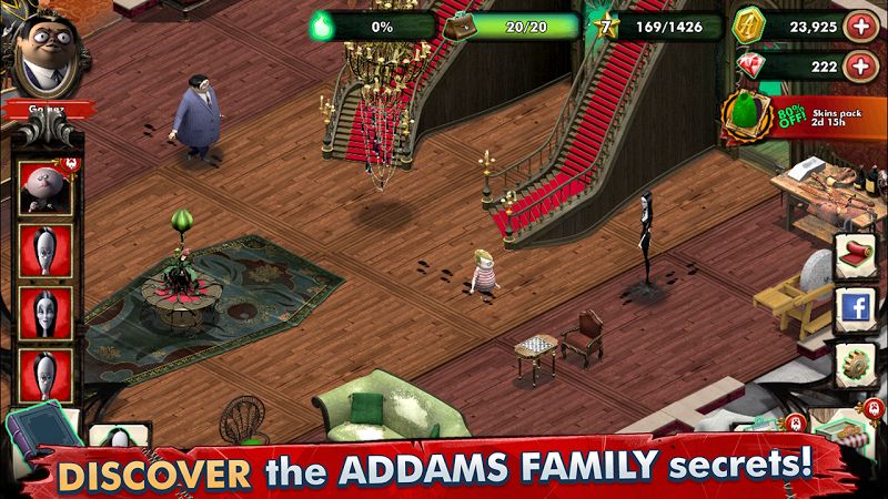 The Addams Family - Mystery Mansion v0.4.4 MOD APK (Unlimited Gems/Coins)