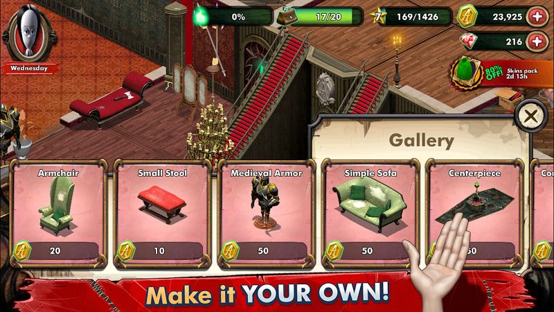 The Addams Family - Mystery Mansion v0.4.4 MOD APK (Unlimited Gems/Coins)