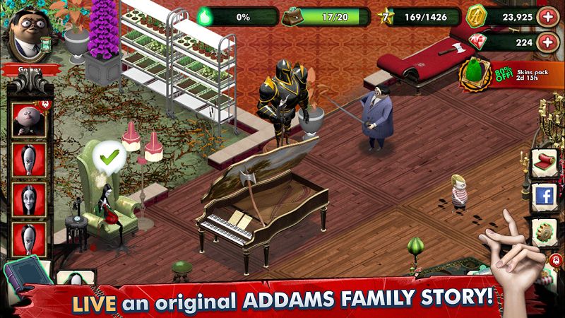 The Addams Family - Mystery Mansion v0.4.4 MOD APK (Unlimited Gems/Coins)