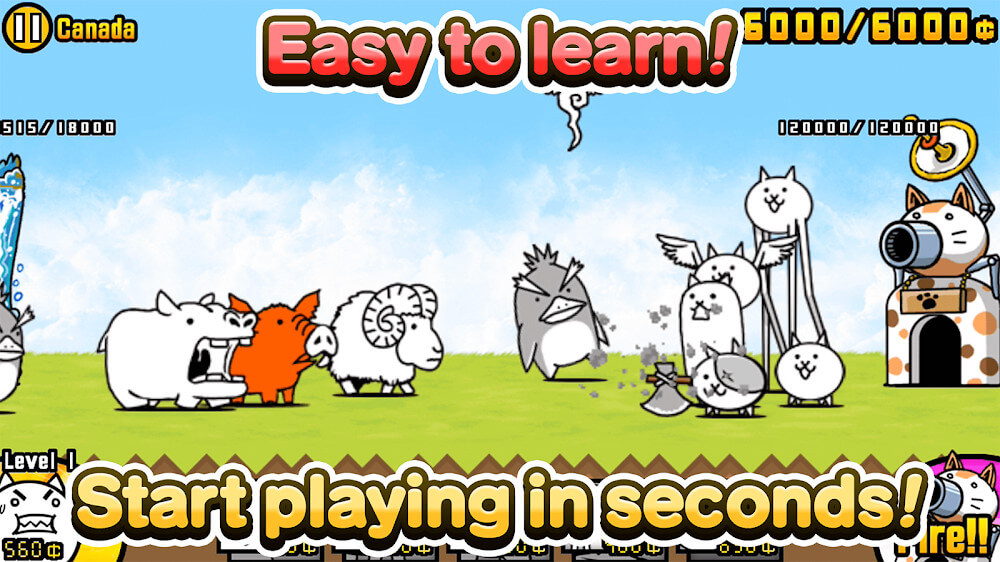 The Battle Cats v13.5.0 MOD APK (Unlimited Money, XP, Cat Food)