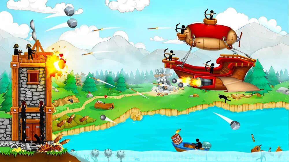 The Catapult: Castle Clash with Stickman Pirates v1.6.8 MOD APK (Unlimited Money)