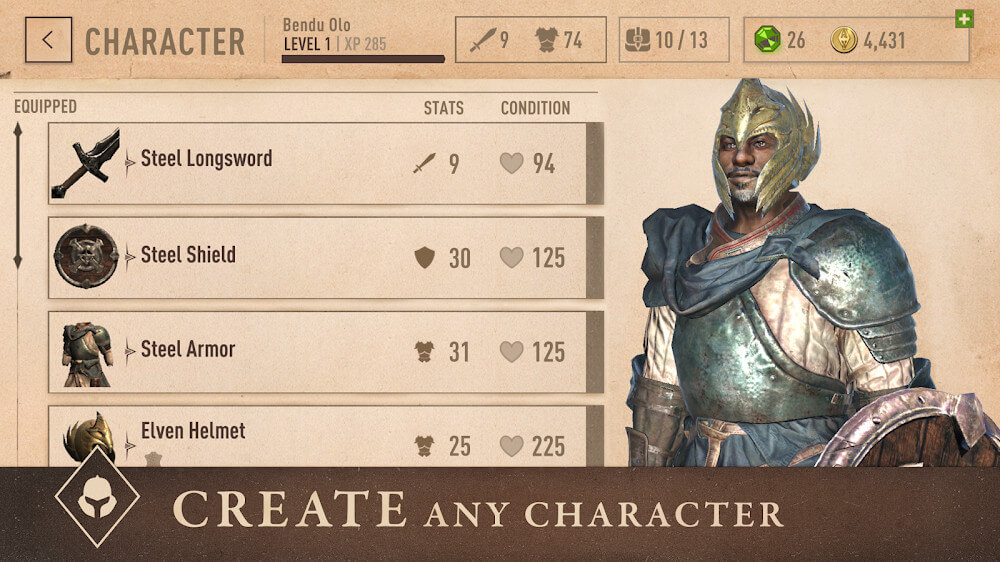 The Elder Scrolls: Blades v1.31.0.3481802 MOD APK (Menu/God Mode, One Hit)