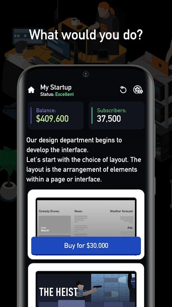 The Startup: Interactive Game v1.2.2 b72 MOD APK (Unlimited Money)