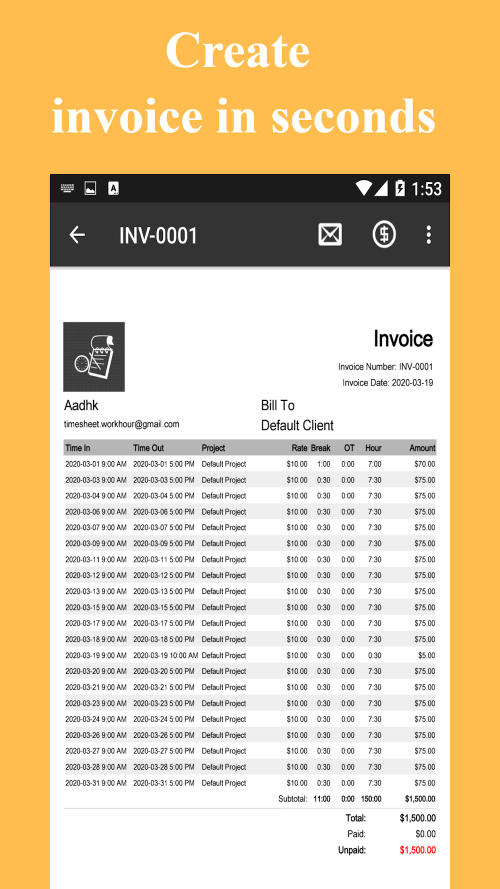 Timesheet v13.8.22 MOD APK (Premium Unlocked)