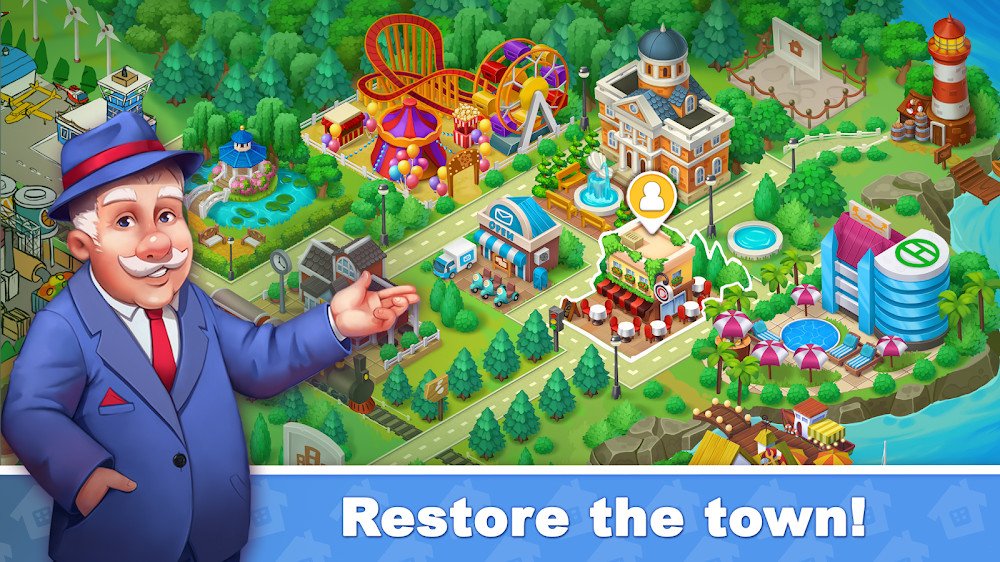 Town Blast: City Restoration v0.33.0 MOD APK (Unlimited Money)