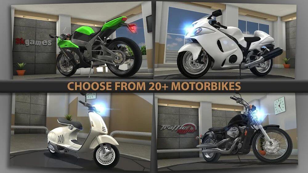 Traffic Rider v1.99b MOD APK (Unlimited Money, Menu)