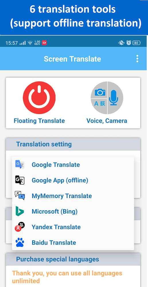 Translate On Screen v1.143 MOD APK (Premium Unlocked)