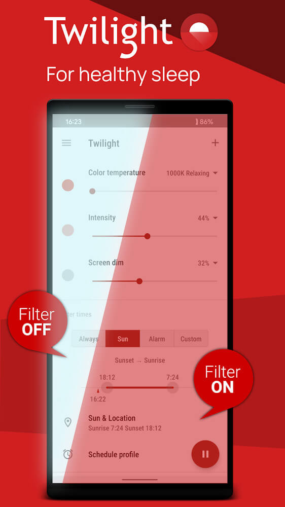 Twilight: Blue light filter v14.0 b541 APK + MOD (Pro Unlocked)