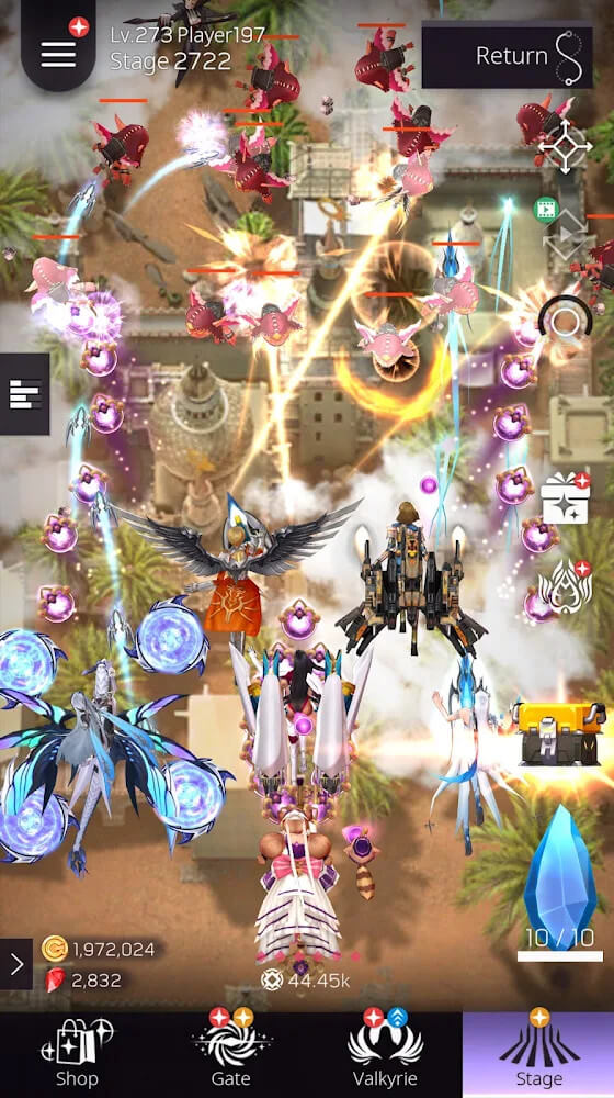 Valkyrie Rush v1.17.4 MOD APK + OBB (Instant Clear Stage, Auto Merge, Add Fairy)