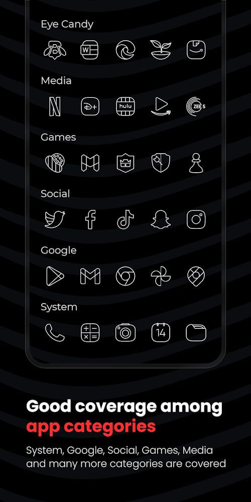 Vera Outline White Icon Pack v6.1.2 APK (Patched)