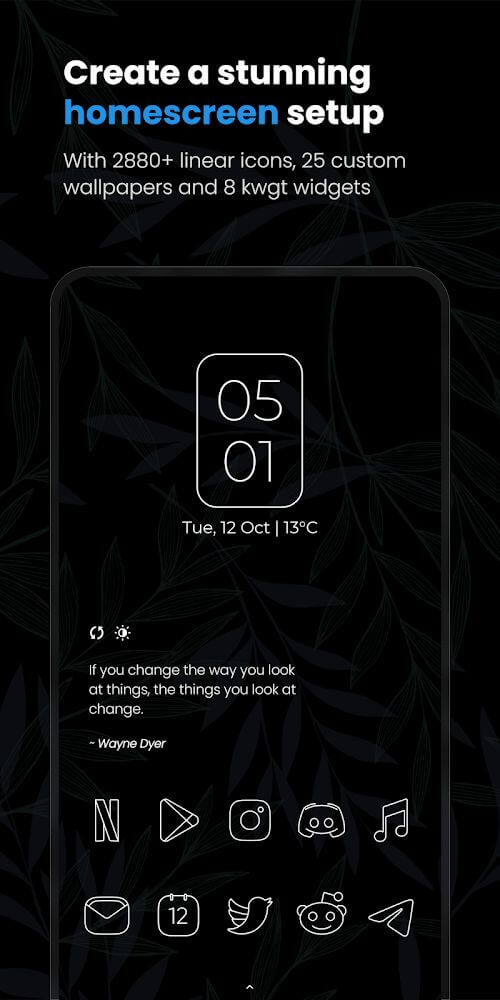 Vera Outline White Icon Pack v6.1.2 APK (Patched)