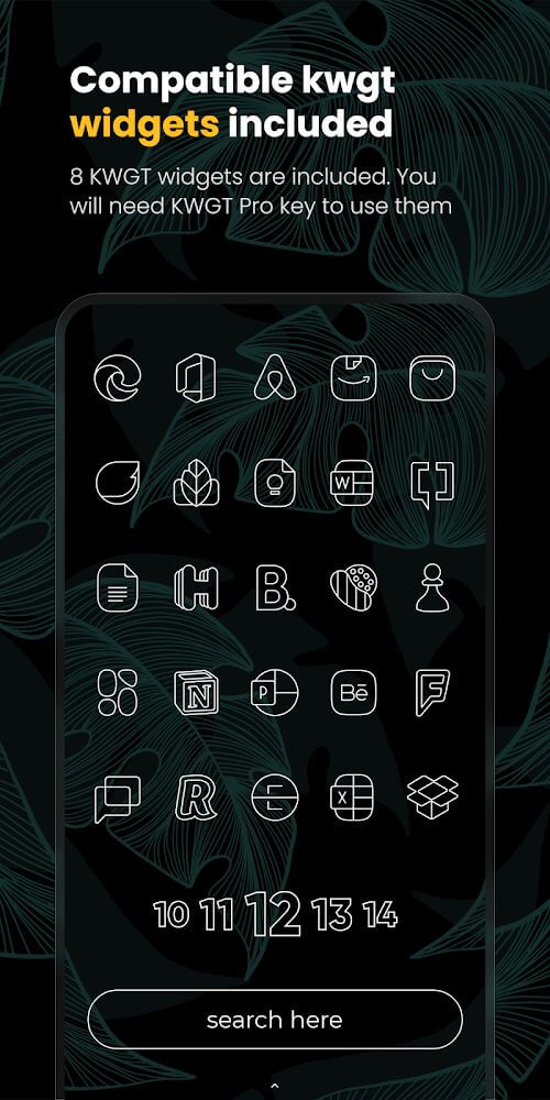 Vera Outline White Icon Pack v6.1.2 APK (Patched)