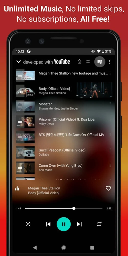 Video Music Player Downloader v1.208 MOD APK (Pro Unlocked)