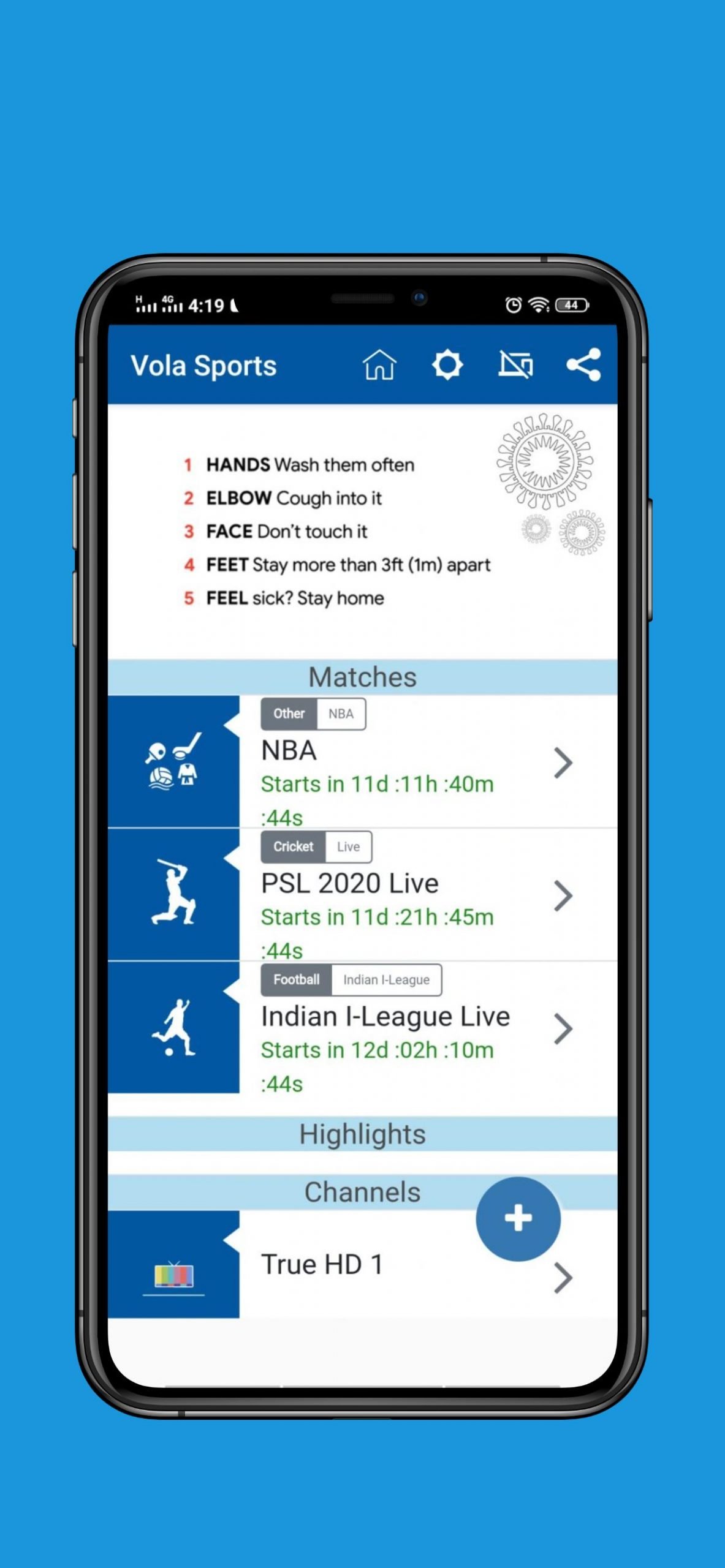 Vola Sports v8.1.1 APK + MOD (AD-Free) Download for Android