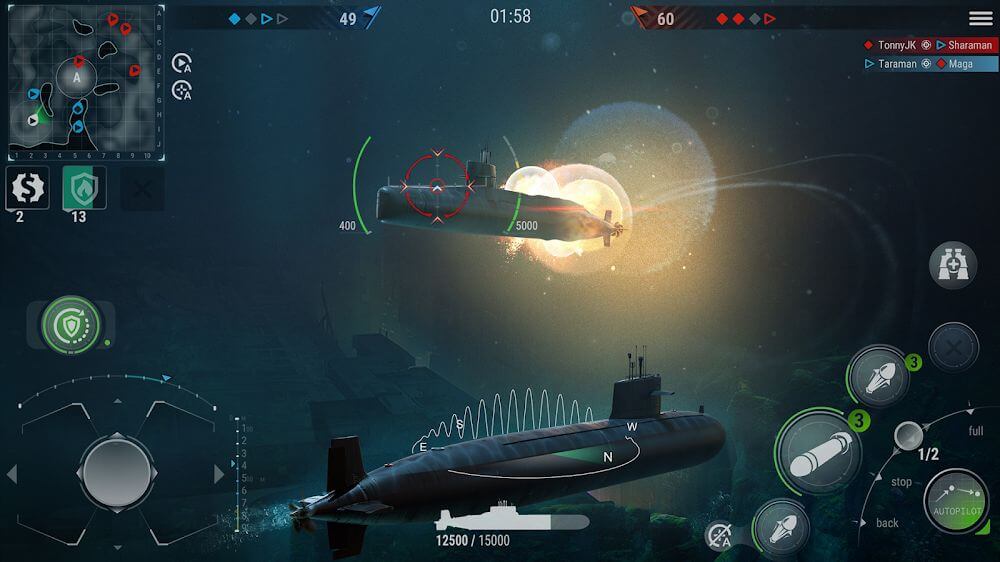 WORLD of SUBMARINES: Navy PvP v2.1 MOD APK (Mega Mod)