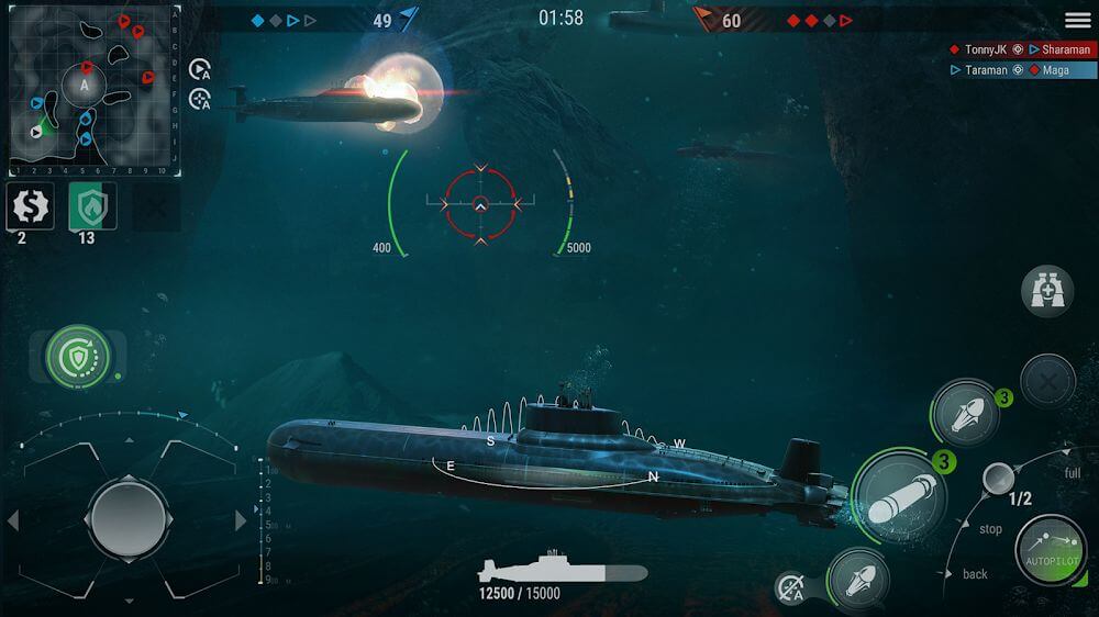 WORLD of SUBMARINES: Navy PvP v2.1 MOD APK (Mega Mod)