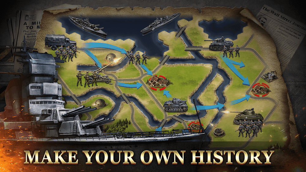 WW2: Strategy Commander Conquer Frontline v3.0.4 MOD APK (Unlimited Money/Medals)