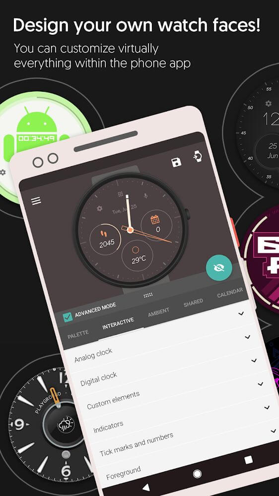 Watch Face Designer - Pujie Black - Wear OS v5.1.46 APK (Paid)