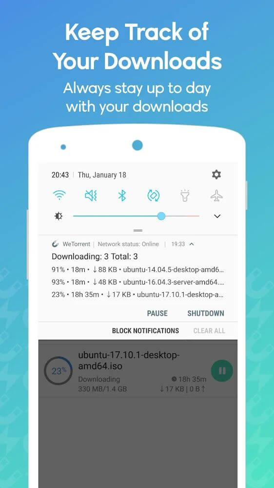 WeTorrent v1.0.33 APK + MOD (Pro Unlocked)