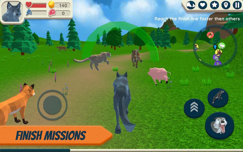 Wolf Simulator: Wild Animals 3D v1.053 MOD APK (Unlimited Coin, Meat)