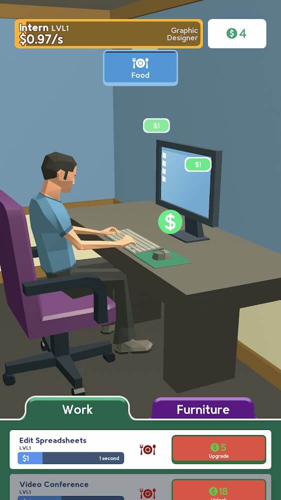 Work From Home 3D v2021.4.10 MOD APK (No Cost Furniture)