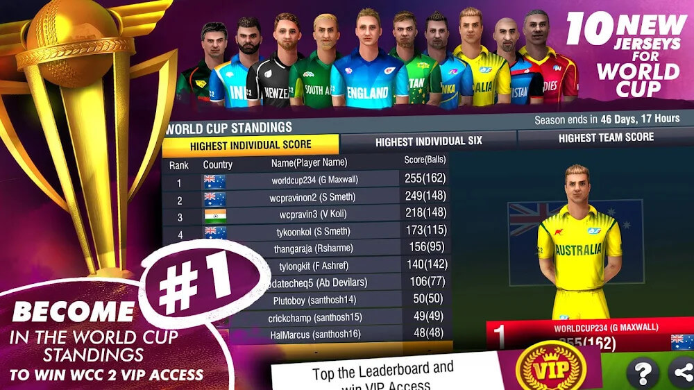 World Cricket Championship 2 - WCC2 v3.1 MOD APK (Unlimited Money)