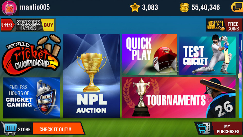 World Cricket Championship 2 - WCC2 v3.1 MOD APK (Unlimited Money)