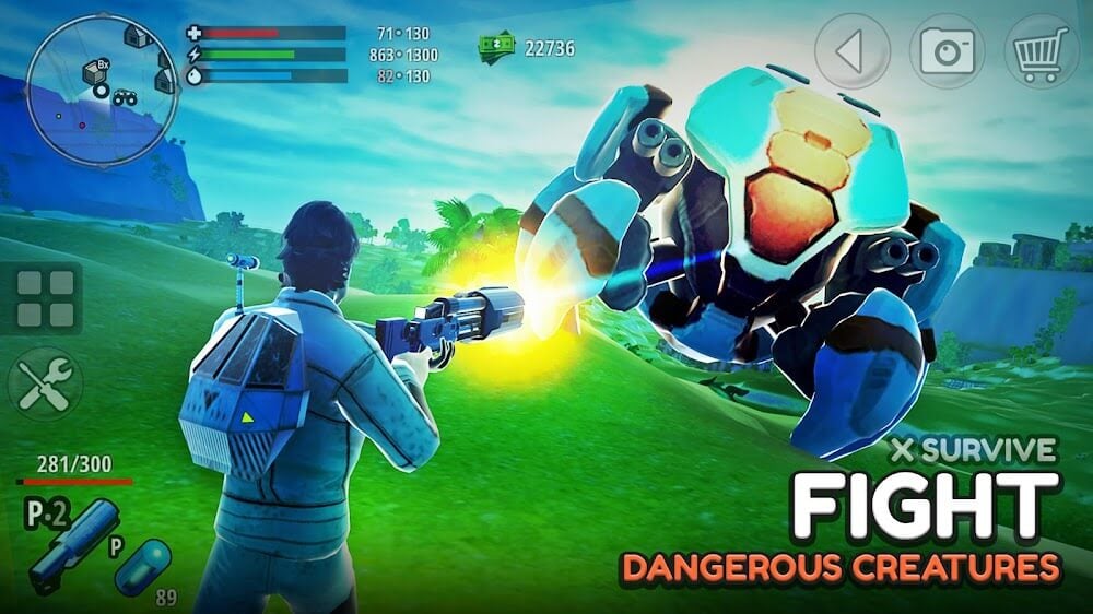 X Survive v1.0801 MOD APK (Money, Free Craft, No Hunger)