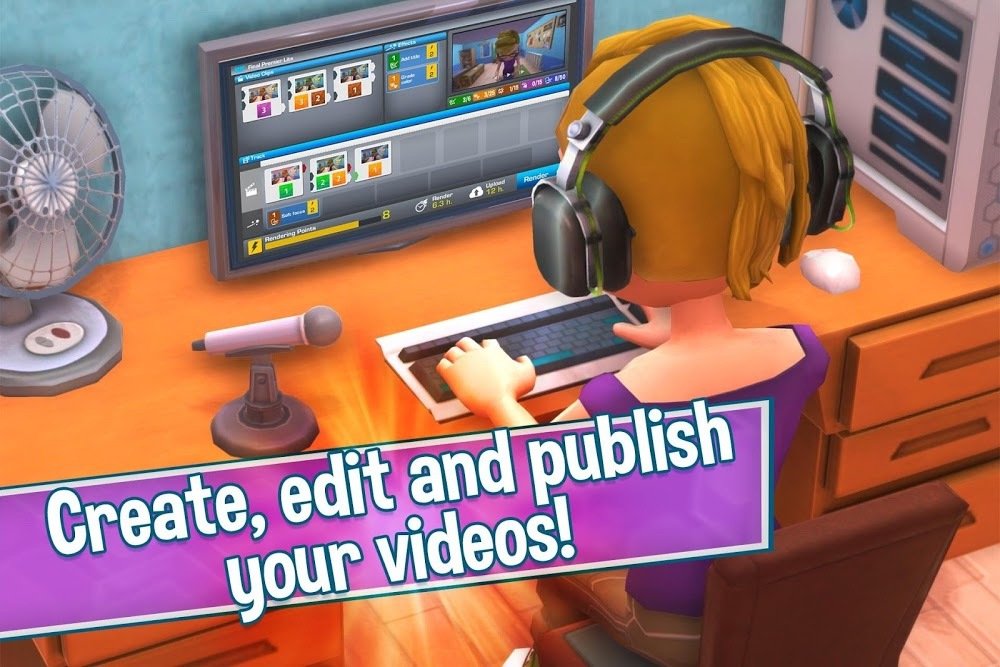 Youtubers Life v1.6.4 MOD APK + OBB (Free Shopping/Talent Points)