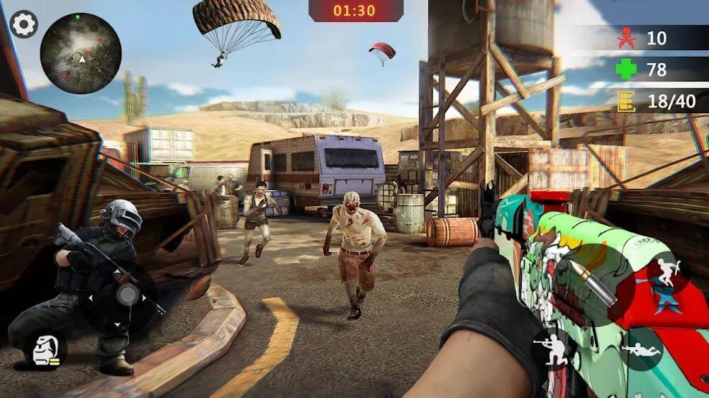 Zombie 3D Gun Shooter v1.6.0 MOD APK (Dumb Enemy, Unlimited Coins)