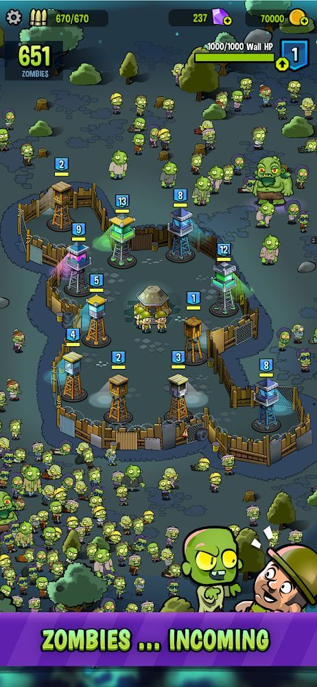 Zombie Towers v13.0.123 MOD APK (God Mode, Money, Ammo)