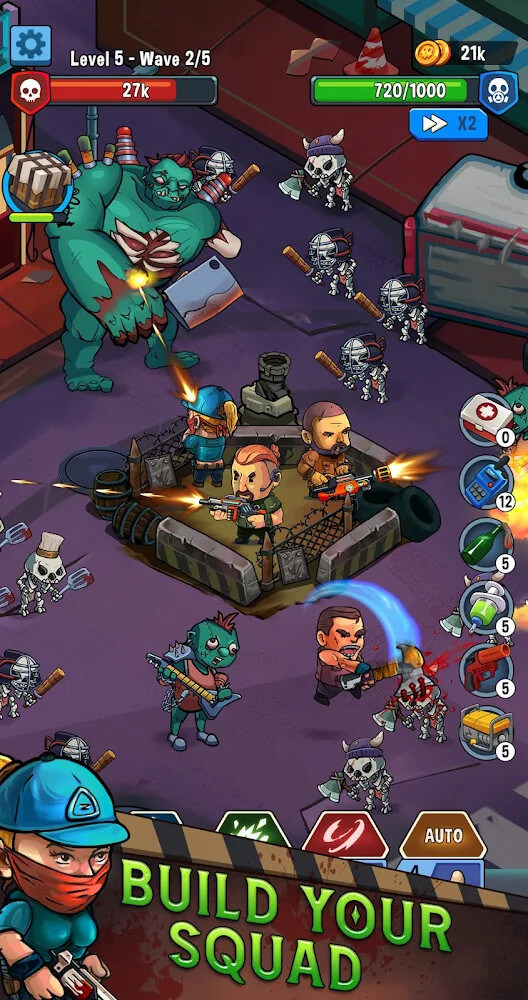 Zombie idle: City defense v1.0.3 MOD APK (Menu/God Mode, Money)