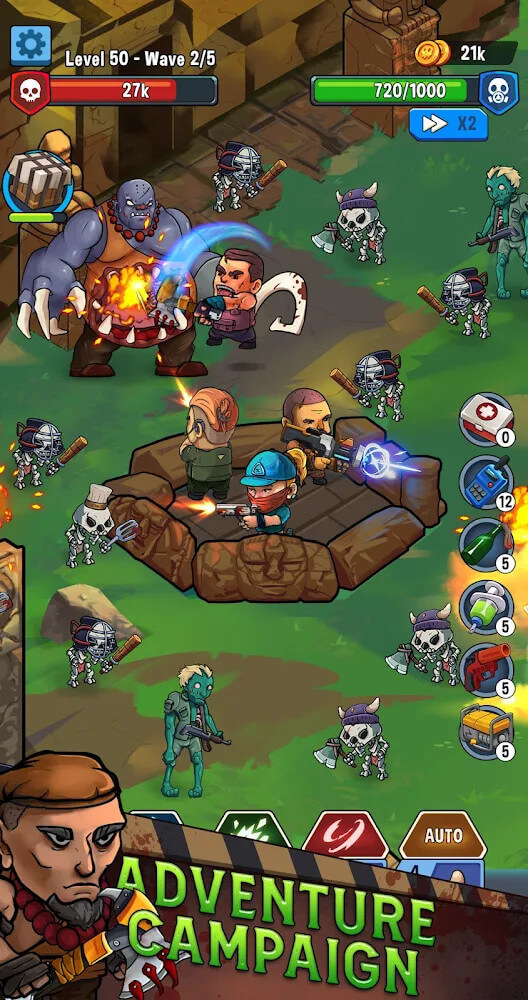 Zombie idle: City defense v1.0.3 MOD APK (Menu/God Mode, Money)