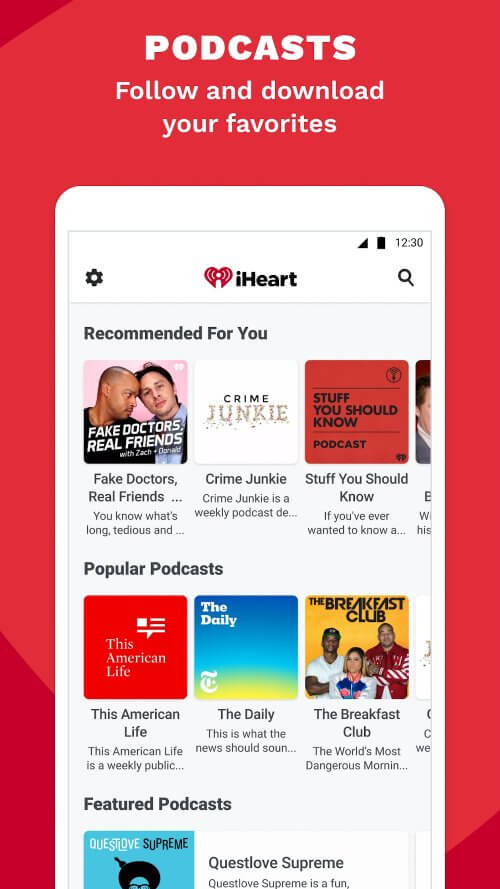 iHeart: Music, Radio, Podcasts v10.43.1 MOD APK (AF-Free, Extra)