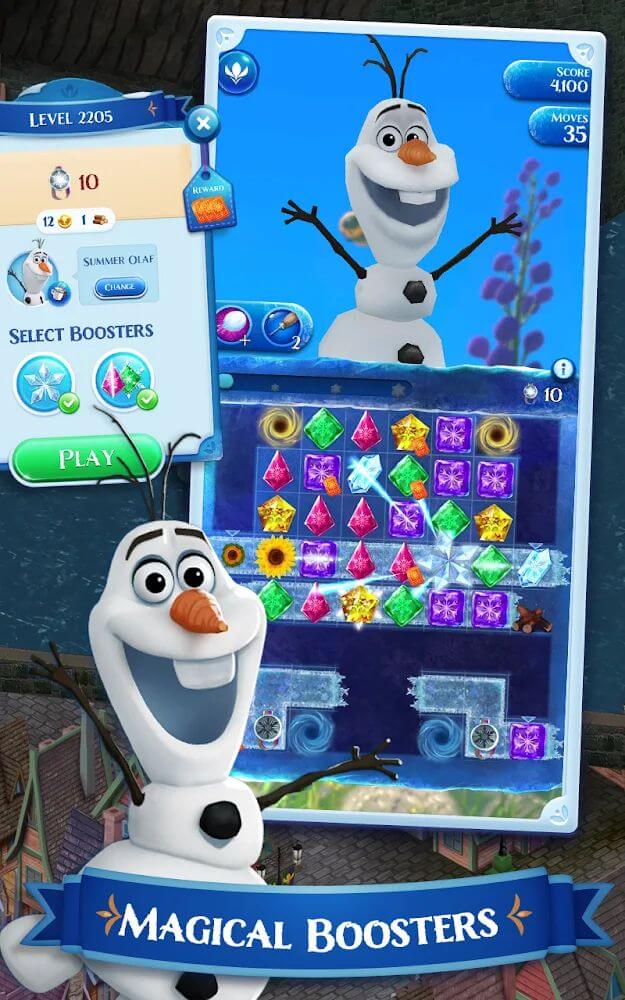 isney Frozen Free Fall v13.8.5 MOD APK (Unlimited Snowballs, Move)