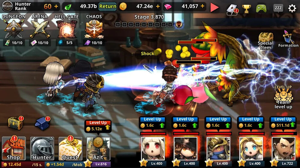 ungeon Breaker Heroes v1.20.9 MOD APK (Always Critical, Free Shopping, Movespeed)