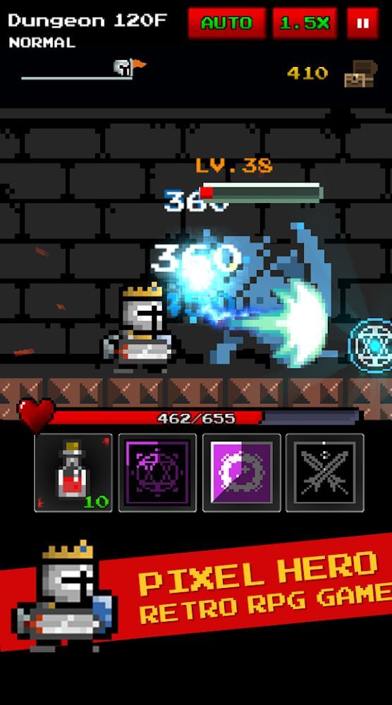 ungeon and Pixel Hero v12.4.2 MOD APK (One Hit, Much Money)