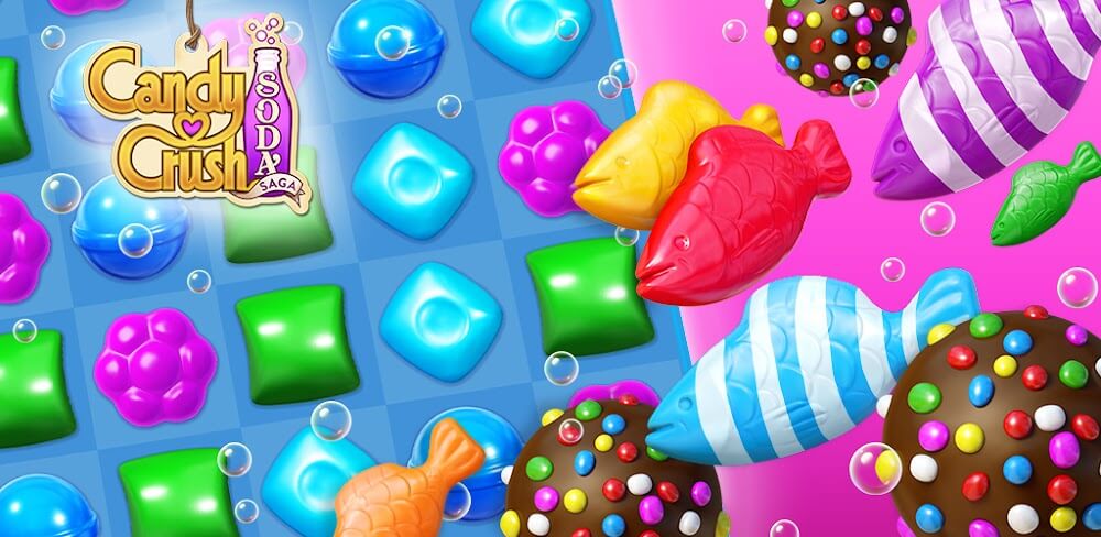 Cover Image of Candy Crush Soda Saga v1.276.1 MOD APK (Many Moves, Unlocked)