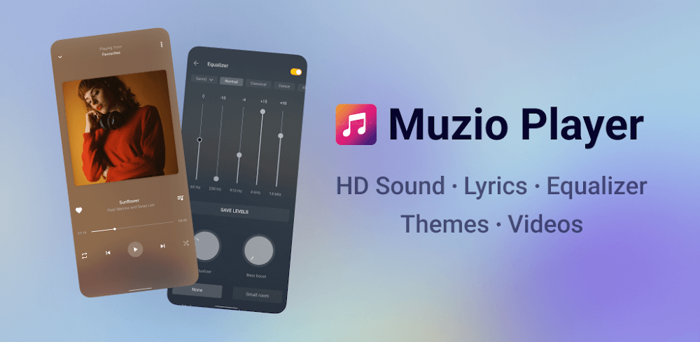 Cover Image of Muzio Player v7.0.7 MOD APK (Premium Unlocked)