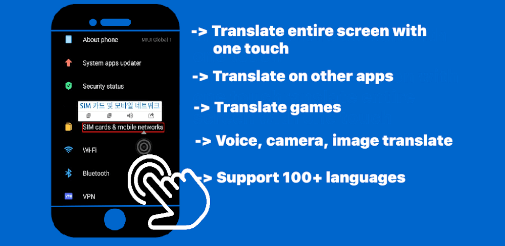 Cover Image of Tap To Translate Screen v1.89 MOD APK (Premium Unlocked)